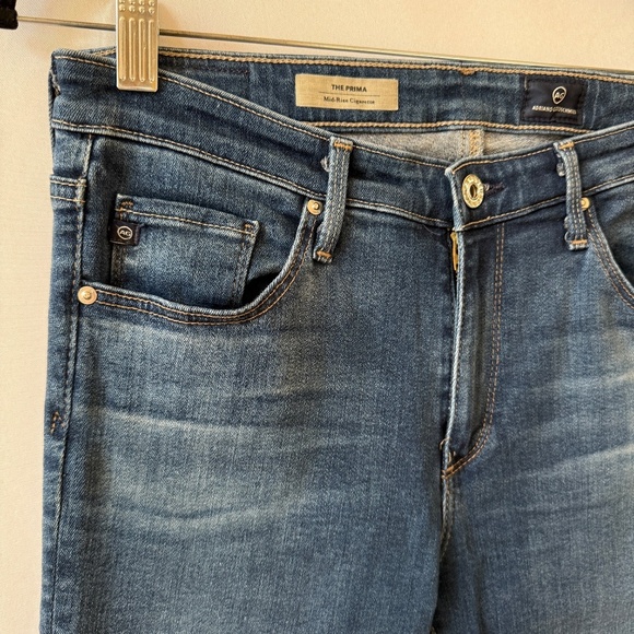 ADRIANO GOLDSCHMIED AG THE PRIMA MID RISE CIGARETTE JEANS TENCEL WHISKERING 29R - Picture 3 of 12